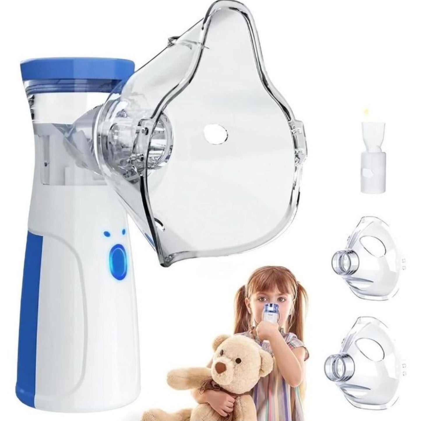 Portable Handheld Mesh Nebulizer – Silent, Travel-Friendly Inhaler for Kids & Adults | Rechargeable, Ultra-Fine Mist