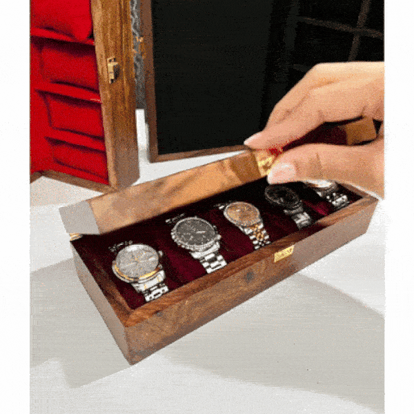 Perfect Gift For Him - Hand Made Wooden Watch Collection  Box