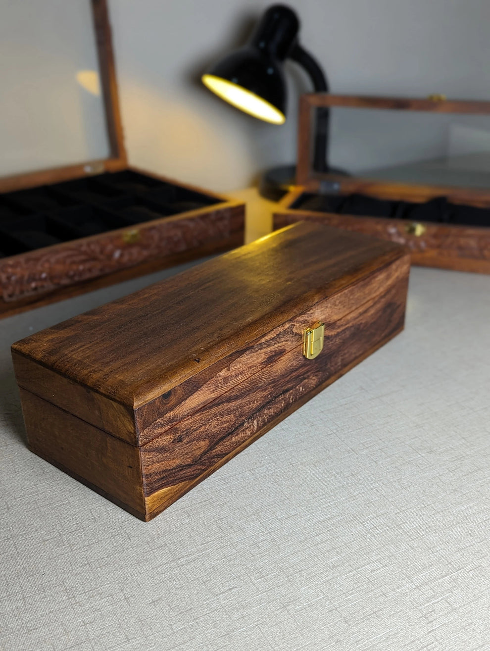 Hand Made Wooden Watch Organizer Box