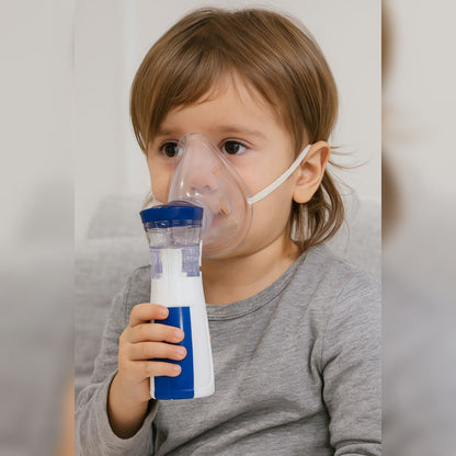Portable Handheld Mesh Nebulizer – Silent, Travel-Friendly Inhaler for Kids & Adults | Rechargeable, Ultra-Fine Mist